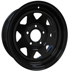 Envy Wheels – TRAILER STEEL SPOKE – Black – 15″x6″ 0mm – All weather Wheels – 200GBS-15550